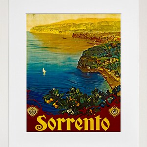 Italy Travel Poster Sorrento Decor Wall Art Print ZT269 image 1