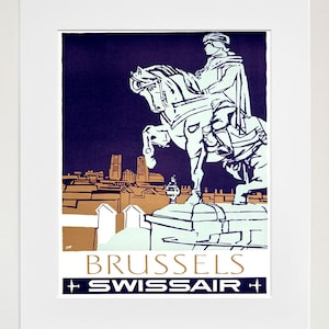 Brussels Art Retro Poster Art Belgium Travel Poster Wall Art Print (ZT515)