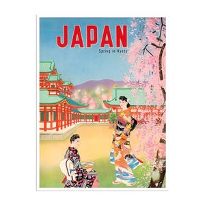 Kyoto Print Japan Poster Japanese Travel Art (zt636) image 1