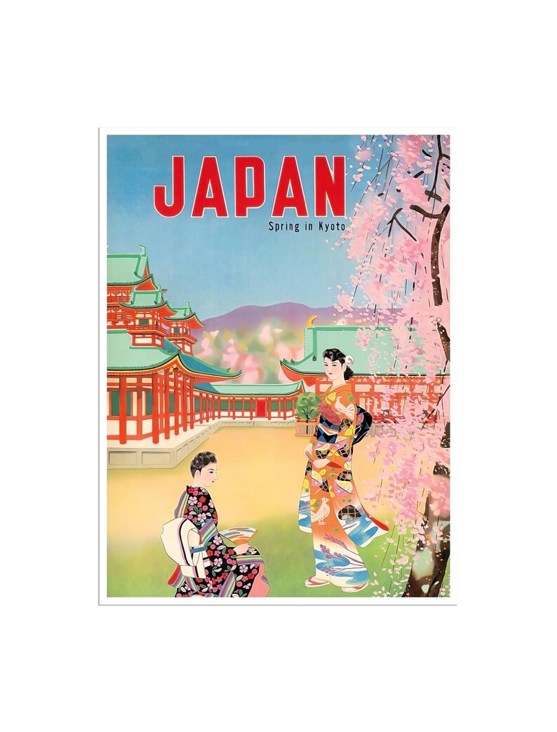 Kyoto Print Japan Poster Japanese Travel Art (zt636) image 1