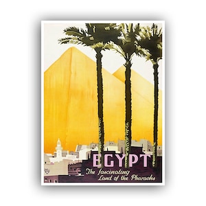 Egypt Art Travel Poster Egyptian Print Home Decor (XR856)