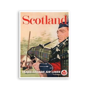 Vintage Scotland Art Scottish Decor Travel Poster Print (XR4433)