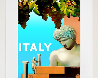 Art Italy Poster Vintage Italian Travel Print Wall Decor (ZT408)