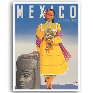 Mexico Art Travel Poster Print Mexican Decor (XR863)a