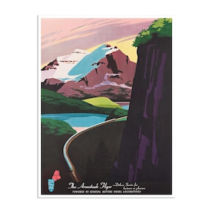 Railroad Art Train Print Locomotive Poster (XR2891)