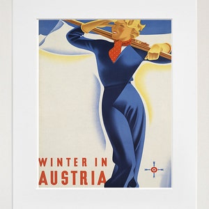 Art Austria Poster Travel Print Vintage Skiing Home Decor (ZT106)