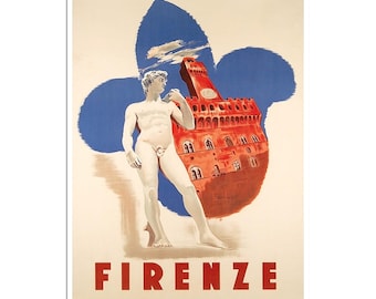 Art Florence Italy Travel Poster Gift Print Vintage (XR1460)