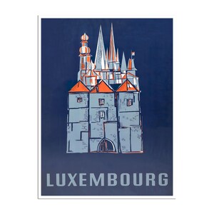 Luxembourg Art European Travel Poster Vintage Print Gift (XR4721)