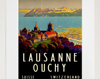 Switzerland Travel Art Swiss Poster Print Home Decor (XR177)