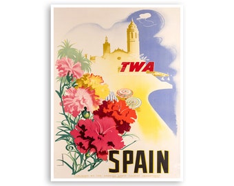 Spanje reiskunst retro poster Spaanse posterafdruk (XR3163)
