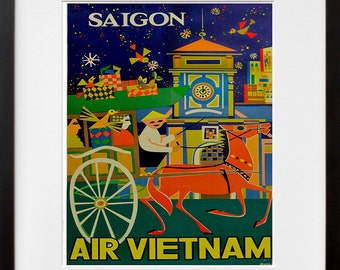 Póster de viaje a Vietnam con impresión artística para decoración del hogar asiática (XR105)