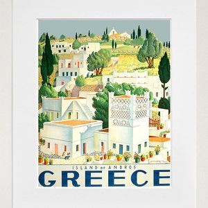 Greece Art Vintage Travel Poster Print Home Wall Greek Decor (XR269)