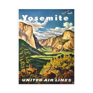 Travel Poster Yosemite National Park Art Print Vintage Home Decor (XR2046)