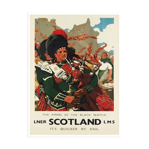 Póster de viaje con arte escocés, impresión para decoración del hogar (XR1764)