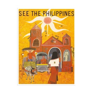 Philippines Print Travel Poster Filipino Art (XR1898)a