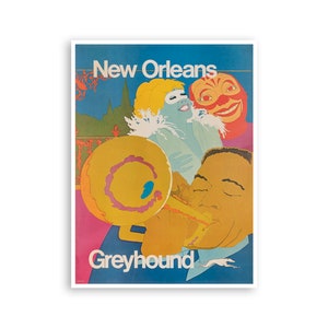 Póster de Nueva Orleans, impresión artística de viaje vintage, decoración del hogar (XR3498)
