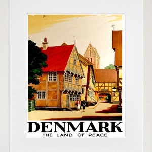 Denmark Art Retro Poster Art Travel Poster Wall Art Print (ZT490)