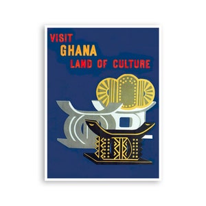 Ghana Print Afrikanische Kunst Afrika Reise Poster Druck (XR4182)