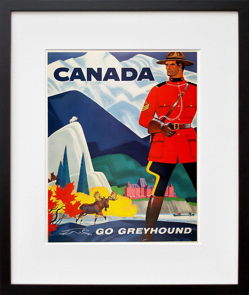 Canada Travel Poster Home Decor Mountie Wall Art Print ZT540 Etsy