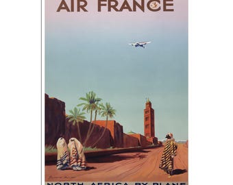 North Africa Travel Poster Morocco Art Print (ZT11)