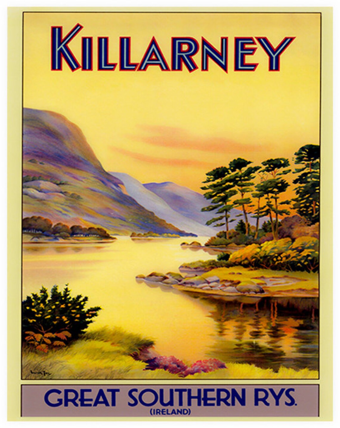 Irish Wall Art Ireland Print Travel Poster Home Decor ZT661 Etsy