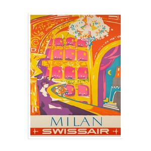 Milan Travel Poster Italy Art Print Italian Home Decor (XR2520)a