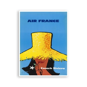 Póster de la Riviera Francesa, impresión artística de viaje a Francia, decoración vintage para el hogar (XR3308)