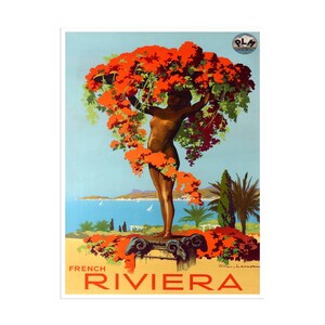 French Riviera Art France Travel Poster Print Vintage Home Decor (XR2522)