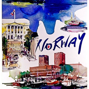 Norway Travel Poster Norwegian Art Home Decor Print TR74 image 3