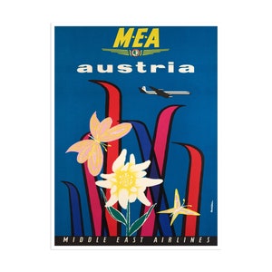 Austria Poster Travel Art Print Vintage Austrian Home Decor (XR2675)