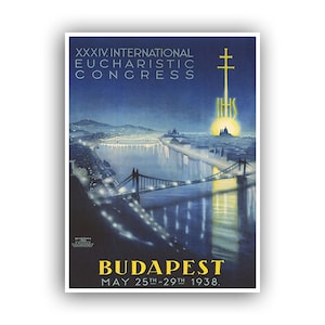 Budapest Art Hungary Travel Poster Print (XR1572)a