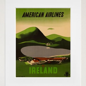 Ireland Art Vintage Travel Poster Print Home Irish Wall Decor (XR359)