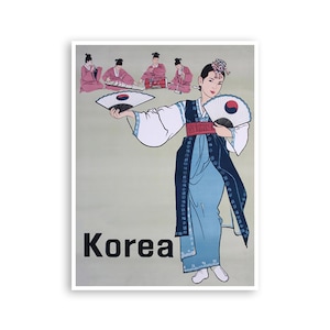 Korea Art Print Asia Travel Poster South Korean Gift (XR4283)