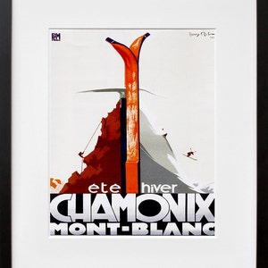Ski Poster France Art Print French Travel Poster Chamonix Home Decor (ZT303)