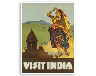 India Travel Poster Print Indian Art (XR4103)a