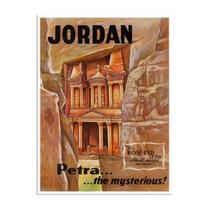 Jordan Wall Art Mid Eastern Petra Travel Poster Print Home Decor (XR3491)