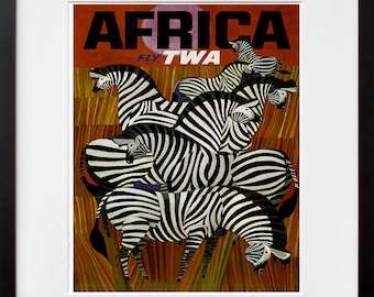 Afrika-reisposter zebrakunstdruk woondecoratie (ZT379)