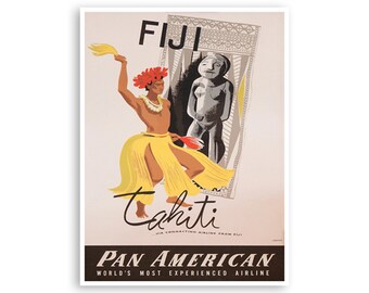 Travel Poster Fiji Art Print Vintage Home Decor (ZT116)