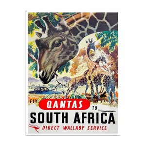 Póster de viaje vintage con arte africano, decoración de pared para el hogar (XR281)