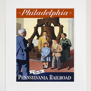 Philadelphia Reiseplakat Pennsylvania Kunstdruck (TR151)a