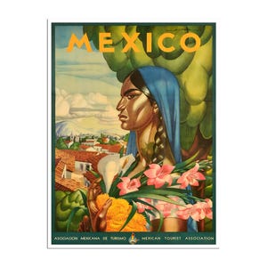 Mexico Travel Poster Mexican Art Print (XR400)a