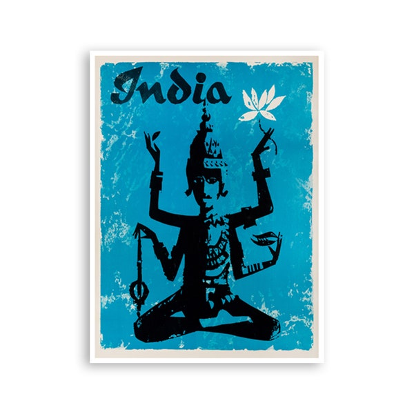 Póster de viaje a la India, arte hindú, impresión india (XR3334)a