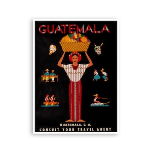 Guatemala Travel Art South America Poster Print (XR4334)a