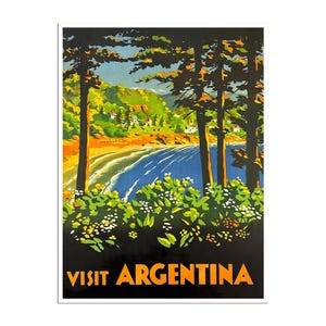 Argentina Painting Travel Poster Landscape Art Print  (XR4956)