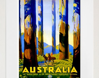 Australia Travel Poster Home Decor Australian Wall Art Print (ZT541)