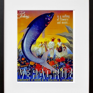 Póster de viaje a México, impresión artística publicitaria (TR13)