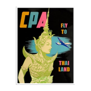 Thailand Travel Poster Thai Art Print Thai Gift (XR4459)a
