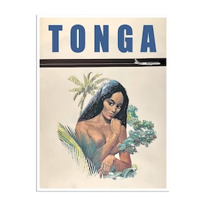 Tonga Travel Poster Vintage Polynesian Print Wall Art Home Decor (XR4795)