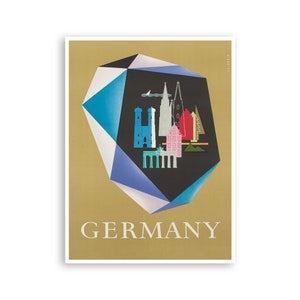 Germany Art Vintage German Travel Poster Print (XR3322)a