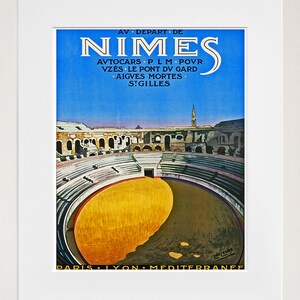 Nimes France Art Print Travel Poster French Home Decor (ZT344)